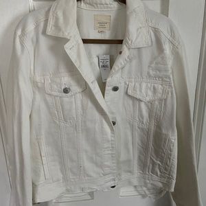 distressed white denim jacket